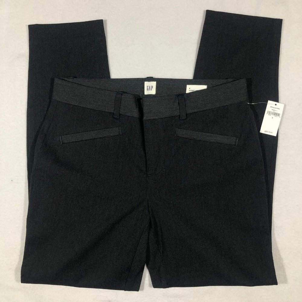 NEW Gap Womens 4 Gray Skinny Ankle Dress Pants Work Career Cotton Blend